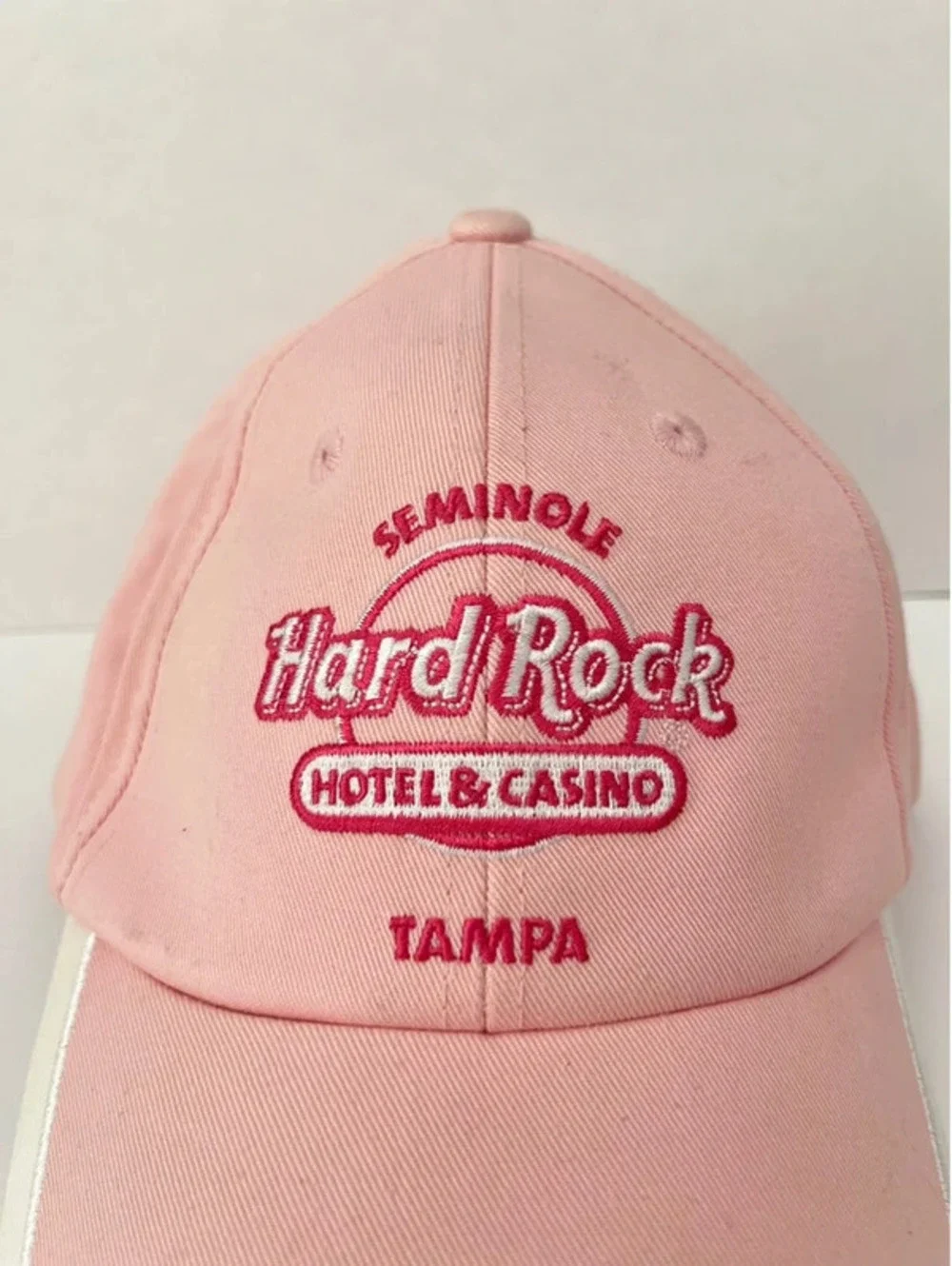 Hard Rock Hotel & Casino Seminole Tampa 1971 Hat Cap Light Pink adjustable Strap